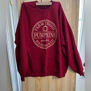 Fall sweatshirt. NWOT. Size XXL